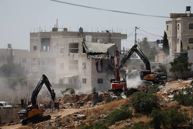 Residential construction in the E1 area of the occupied West Bank
