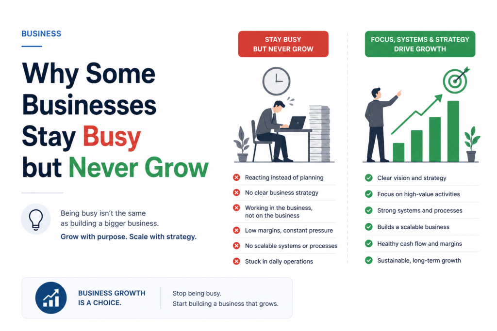 Why Some Businesses Stay Busy but Never Grow | Business Growth Guide